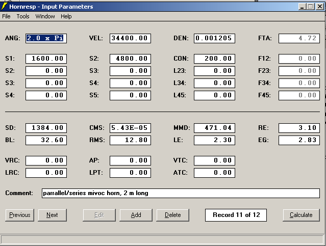 tapped horn input screen